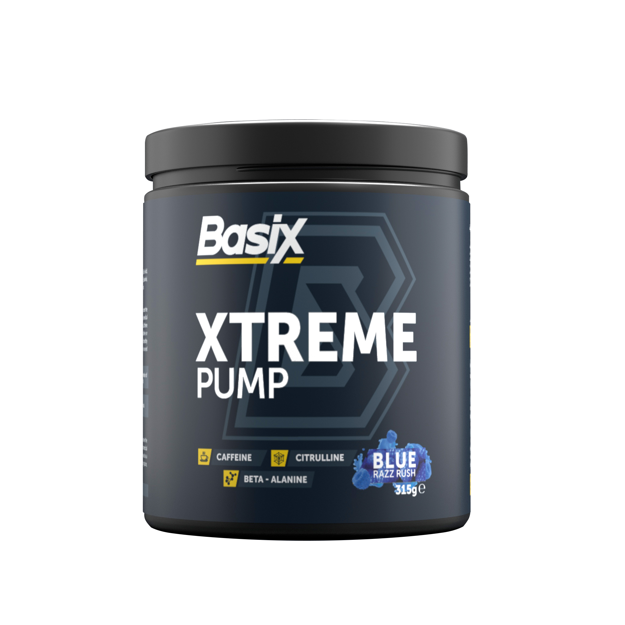 Basix Xtreme Pump PreWorkout Blue Razz Rush 330g Basix Website